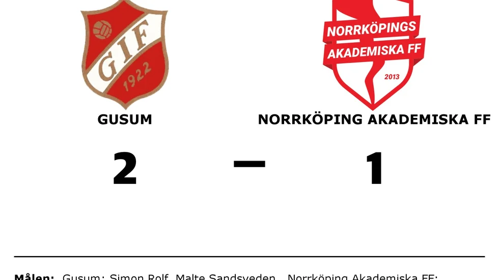 Gusums IF vann mot Norrköping Akademiska FF
