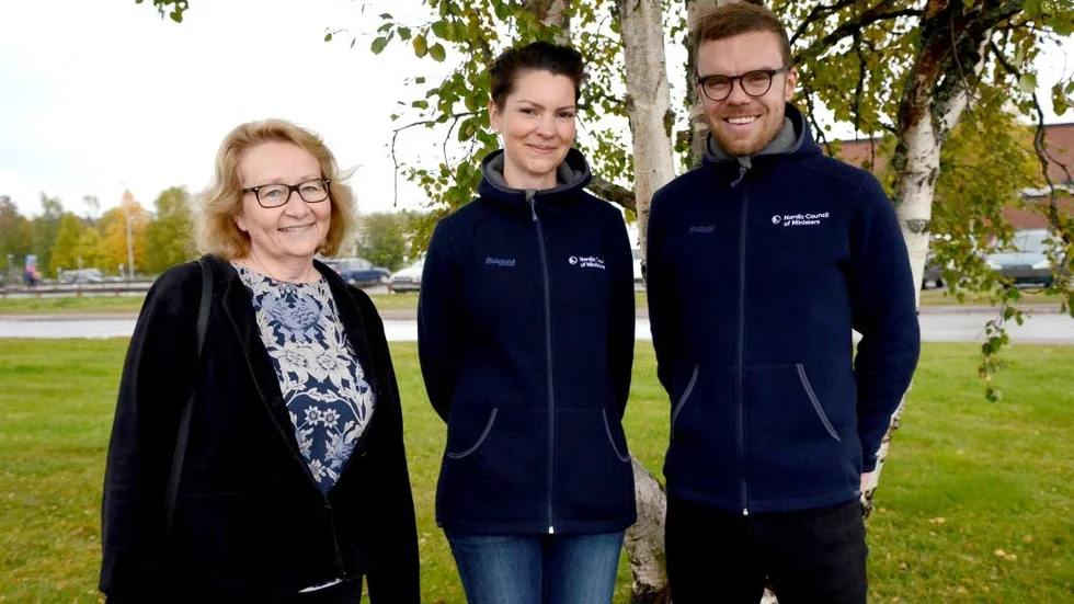 Deltagare. Lotten Själander, Naturvårdsverket, Erica Stigblom och Petter Mahrs, Nordiska ministerrådet.