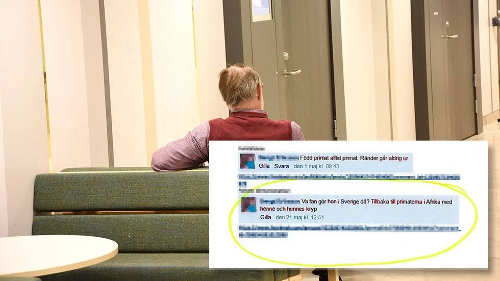 Åtalad. En man i 75-årsåldern ställdes på torsdagen inför rätta misstänkt för hets mot folkgrupp för inlägg på facebook. Under förhandlingen förnekade mannen brott. "Det är jag som har skrivit det där men jag förnekar brott".