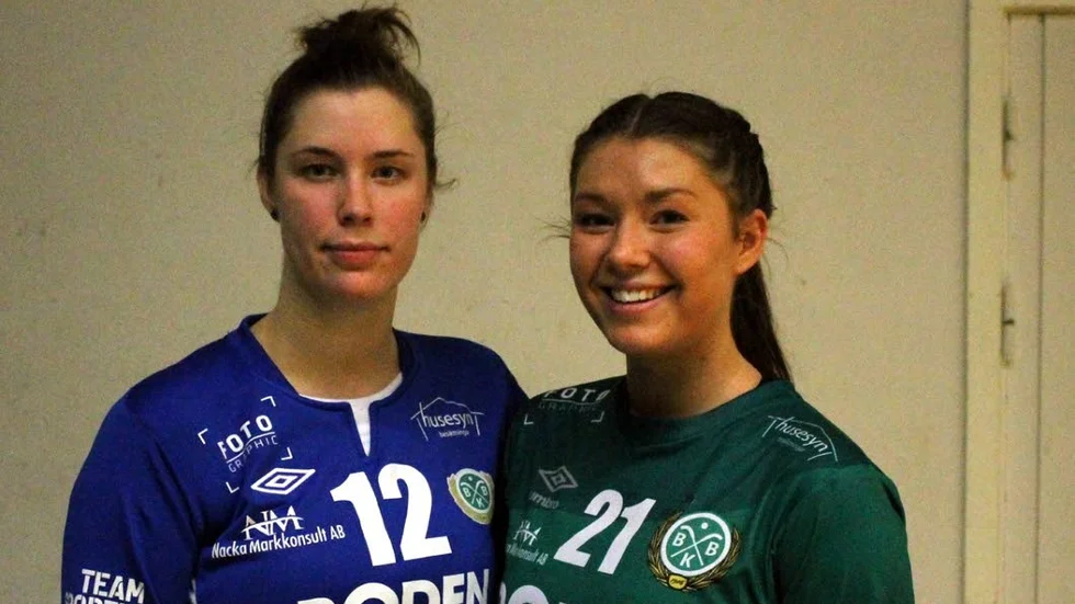 Två nyckelspelare bakom skrällen mot serieledarna. BBK-målvakten Elin Hoffman och åttamålsskytten Elin Grahn.