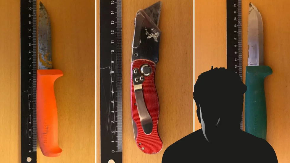 Mannen hävdade att han kom direkt från jobbet och därför hade knivar på sig, men domstolen konstaterar att han i vilket fall hade hunnit vara på Systembolaget innan han greps och därmed borde ha kunnat lämna knivarna någonstans i stället för att ta med dem till allmän plats.