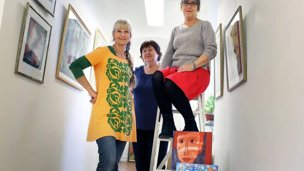 Konstnärerna i Kreativa Tre i Vadstena visar sin konst och sina lokaler under helgens vernissage.
