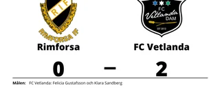 Rimforsa föll hemma mot FC Vetlanda