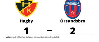 Jakob Smedlof matchvinnare när Örsundsbro vann mot Hagby