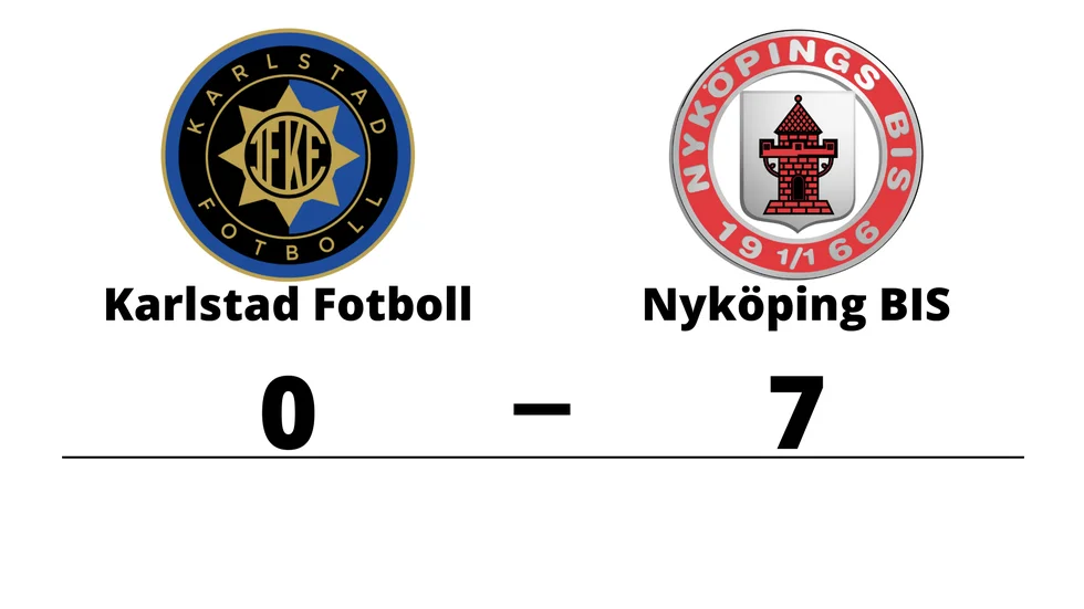IF Karlstad BK Fotboll förlorade mot Nyköpings BIS