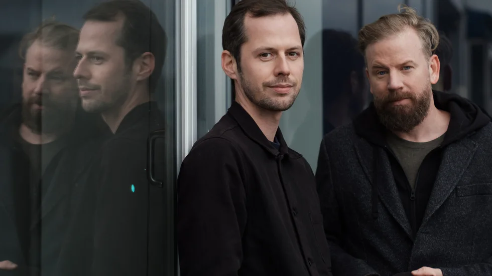 Dokumentärfilmarna Maximilien Van Aertryck och Axel Danielson. 