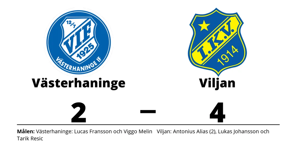 Västerhaninge IF förlorade mot IK Viljan Strängnäs