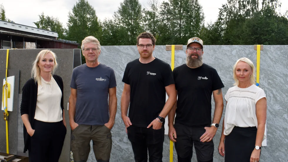 Delägarna Jenny Löfvenius Wahlberg, Peter Löfvenius, Jim Wikberg, Johan Löfvenius och Anna Wännström. 