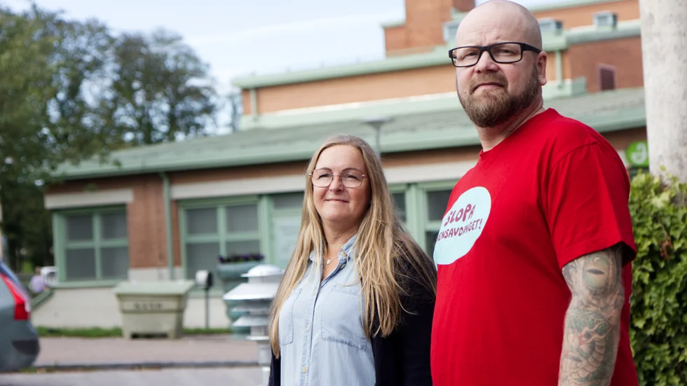 Huvudskyddsombuden för Kommunal på region Gotlands socialförvaltning och hälso- och sjukvårdsförvaltning, Annikki Björnlund och Fredrik Hjortholt. 