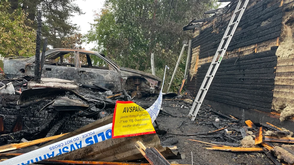 Polisen, som misstänker att bränderna var anlagda, har spärrat av åtminstone en av brandplatserna.