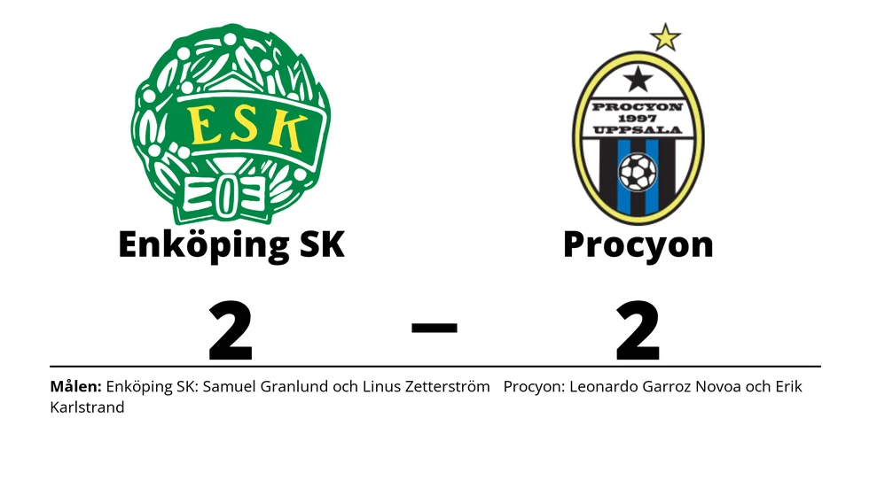 Enköpings SK FK spelade lika mot Procyon BK