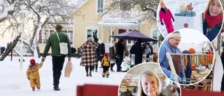 Snön lockade folk och skapade julmagi på Warfsholm