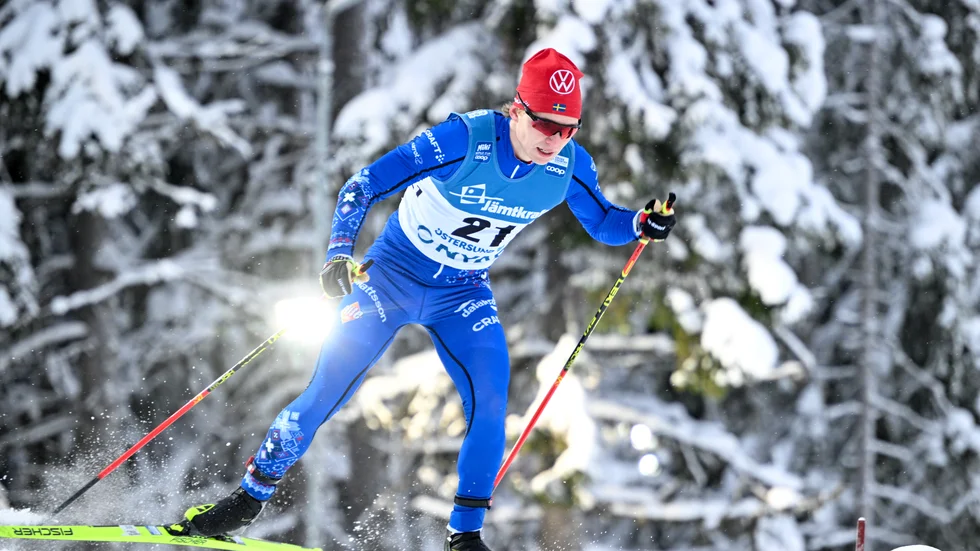 Gustaf Berglund blev söndagens bästa svensk i herrarnas åkning.