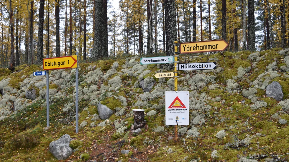 En bit bakom Dalstugan i Ydrehammar finns en av Östergötlands största slaggvarpar. 