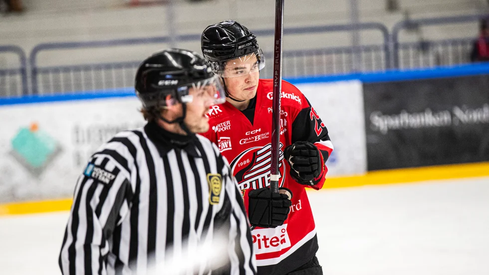 Oskar Lundkvist gjorde Piteås enda mål i första träningsmatchen.