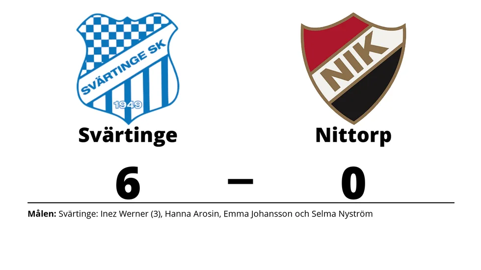 Svärtinge SK vann mot Nittorps IK