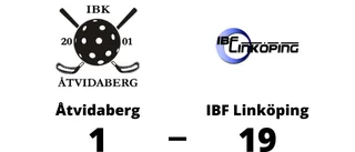 Åtvidaberg utklassat av IBF Linköping hemma - med 1-19