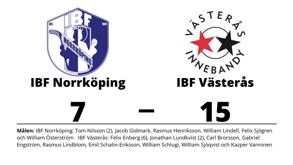 IBF Norrköping förlorade mot IBF Västerås