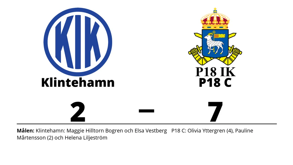 Klintehamns IK förlorade mot P18 IK C