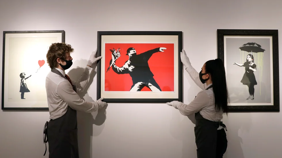Konstnären Banksy är känd för sin speciella stil. Arkivbild.