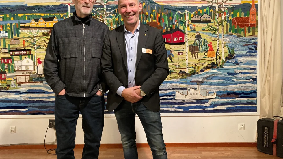 Ordförande Lars-Åke och rektor Markus.