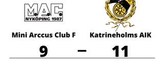 Katrineholms AIK för tuffa för Mini Arccus Club F - förlust med 9-11