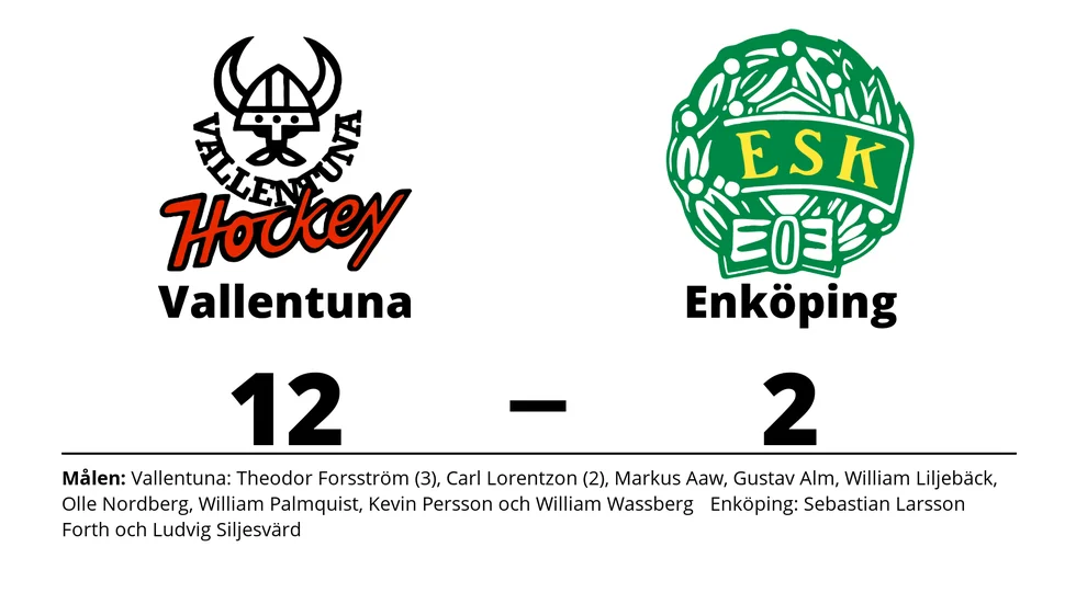 Vallentuna Hockey vann mot Enköpings SK HK