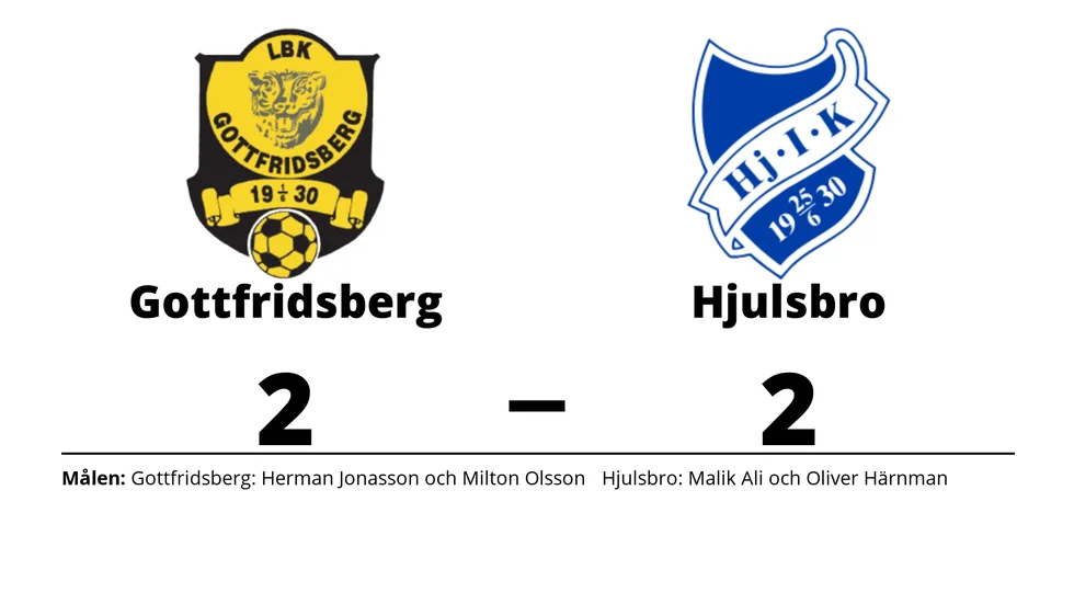 LBK Gottfridsberg spelade lika mot Hjulsbro IK