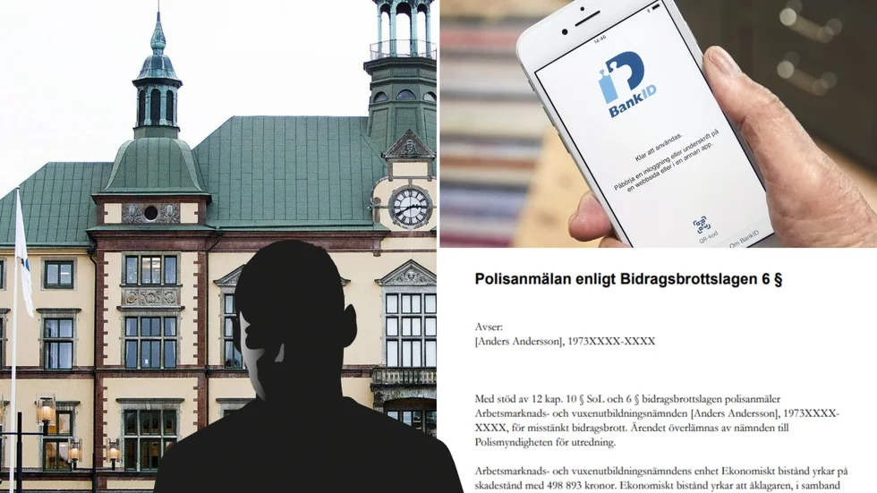 Mannen som anmälde kommunen för diskriminering har polisanmälts för omfattande bidragsbrott.