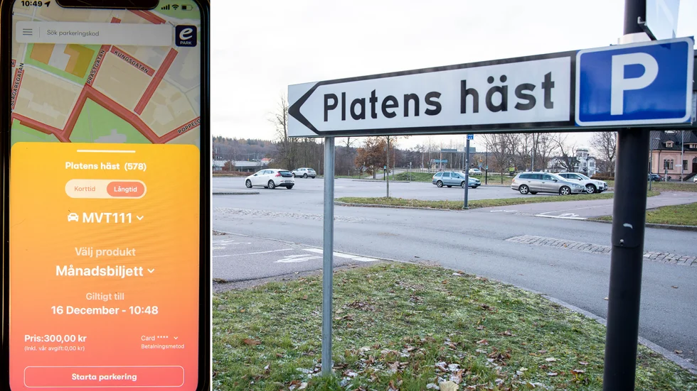 Nu är det möjligt att lösa månadsbiljett på parkeringen Platens häst. 