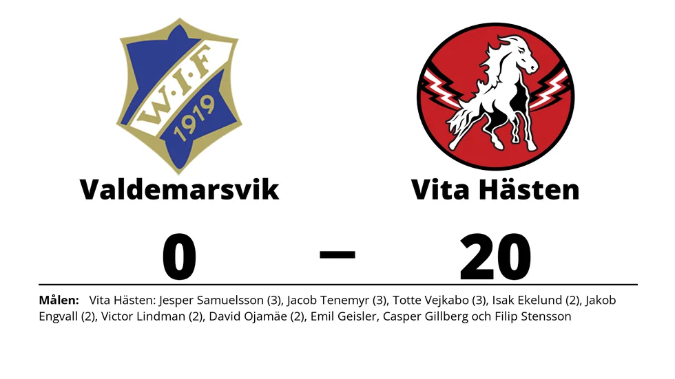 Valdemarsviks IF förlorade mot HC Vita Hästen