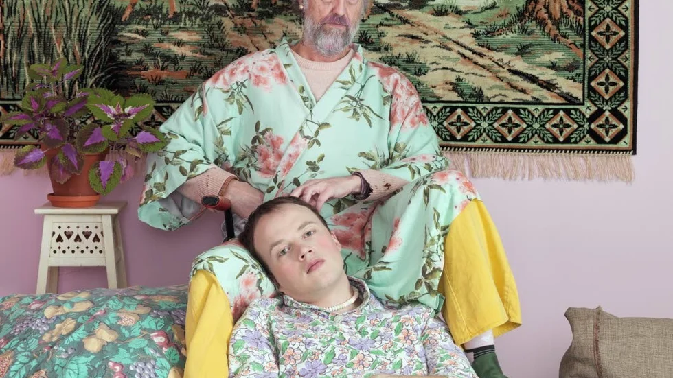 Inferno. Albin Grenholm och Hans Sandquist i "Äldreomsorgen i Övre Kågedalen".