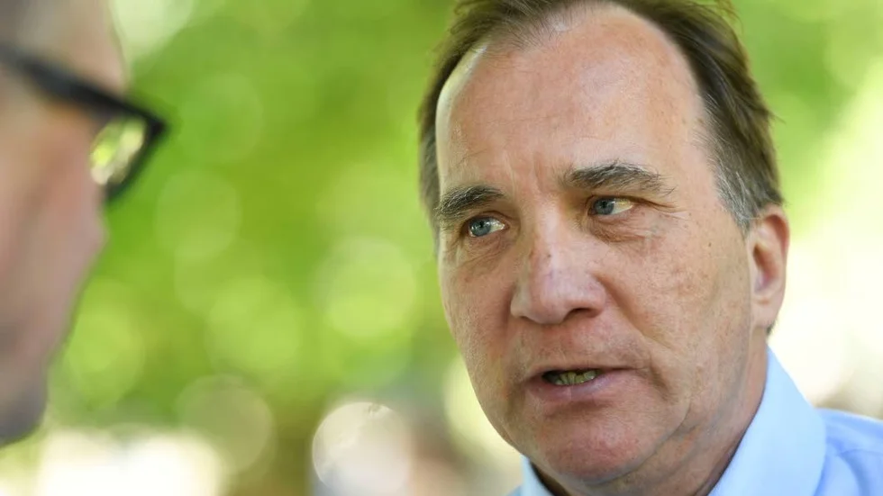 UPPSALA 20180531Statsminister Stefan Löfven (S) håller en pressträff i Årike Fyris nationalpark efter regeringssamanträdet i Uppsala.
Foto: Pontus Lundahl / TT kod 10050
