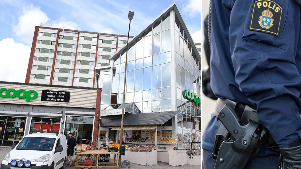 Polisen skickade flera patruller till Årby centrum på fredagseftermiddagen med anledning av ett larm om beväpnad person.