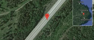 Singelolycka på E4 - helt stopp i ett körfält