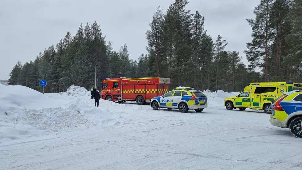 Bilolycka på Bergnäset i Luleå