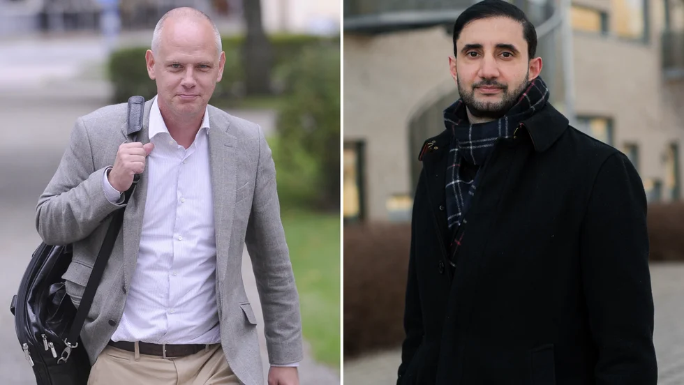 Urban Granström (S), kommunstyrelsens ordförande i Nyköping, och Ahmad Eid (M), gruppledare för Moderaterna i Nyköping.