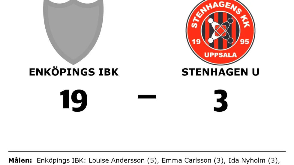 Enköpings IBK vann mot Stenhagens KK U
