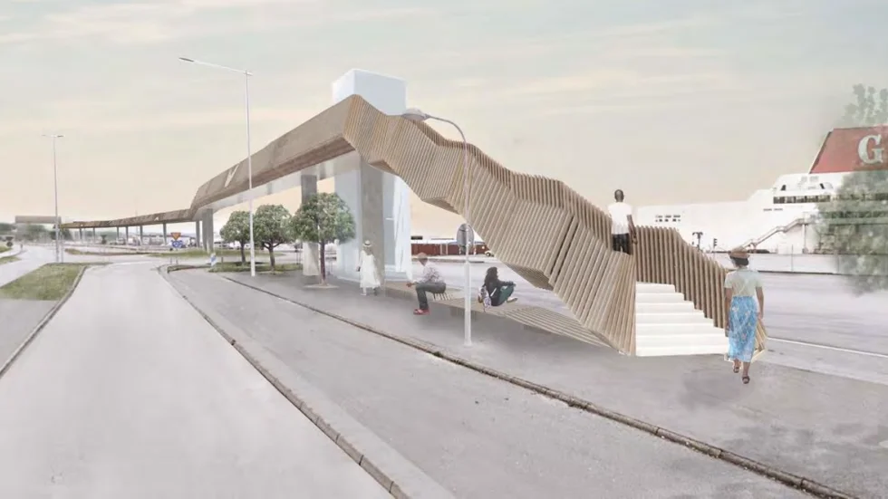 Förslaget om en 300 meter lång bro till och från kryssningskajen är den dyraste, men också bästa, lösningen enligt tekniska nämnden.