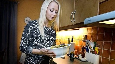 Äntligen kan Lina Karlsson njuta av måltiderna.