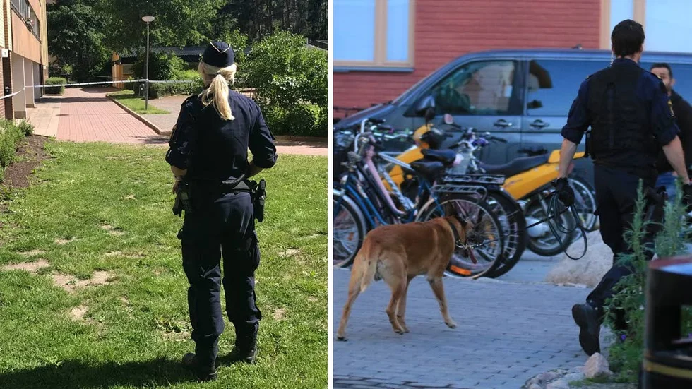 Måndagens dramatik manade till stort polispådrag.