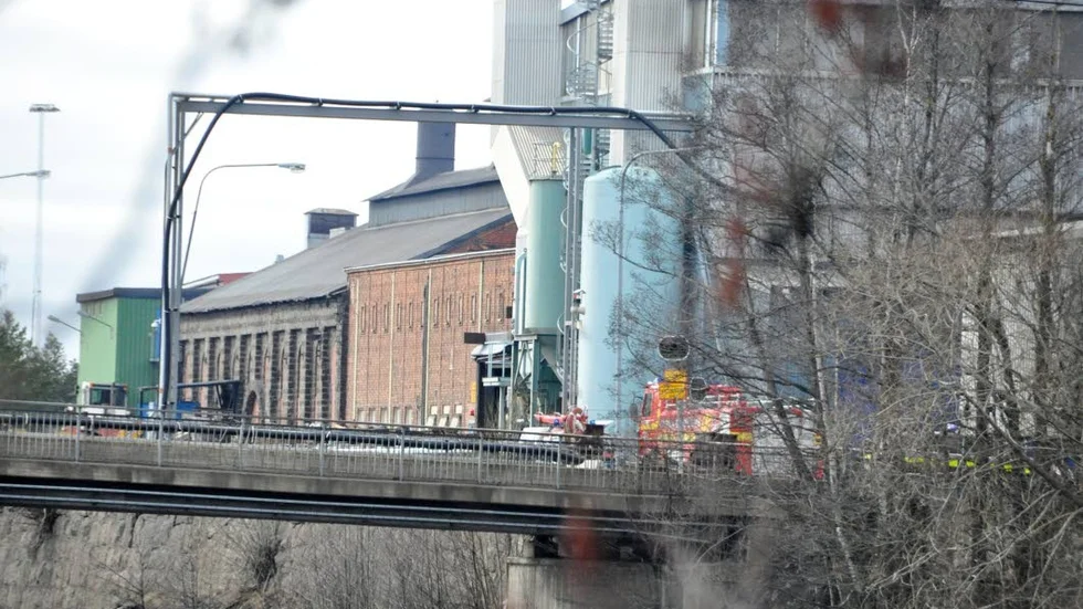 Det brann på Erasteel i Söderfors natten mot torsdag.