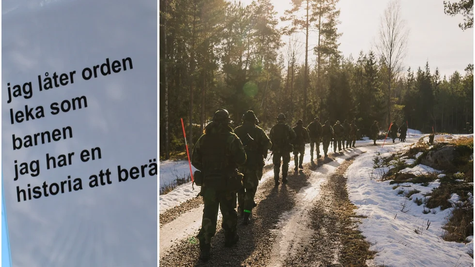 Krönikören Jan-Olov Nyström funderar över om han ska med i hemvärnet eller fortsätta läsa poesi.
