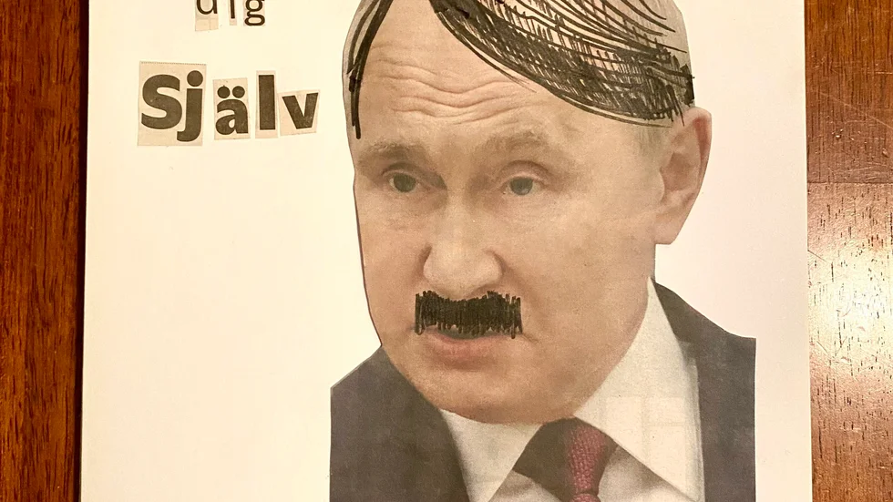 Bilder på Putin-Hitler har svämmat över sociala medier.