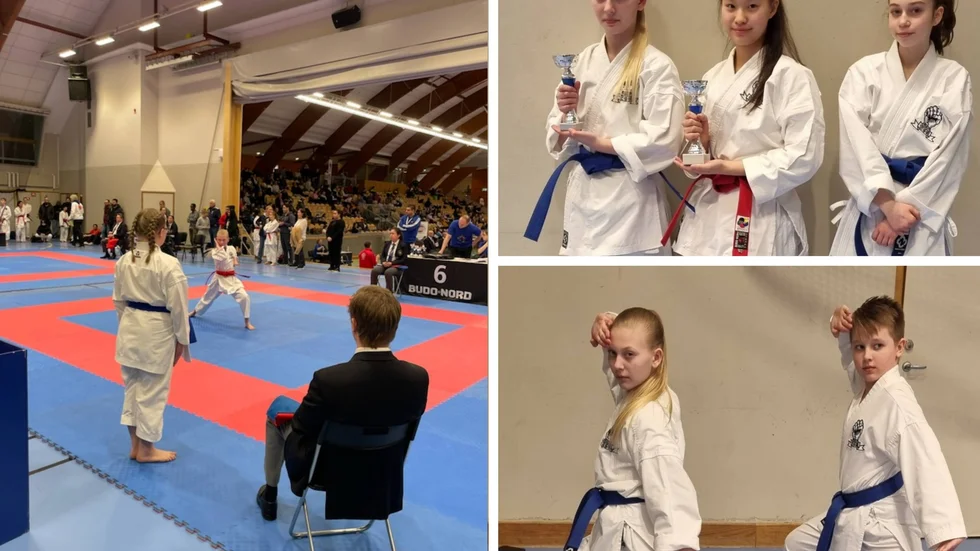 Stora bilden: Minou Vapper i F13-klassen. Längst upp till höger: Minou Vapper, Aimee Luu och Emmelina Namdar. Längst ner till höger: Minou Vapper och Olle Törnblom.