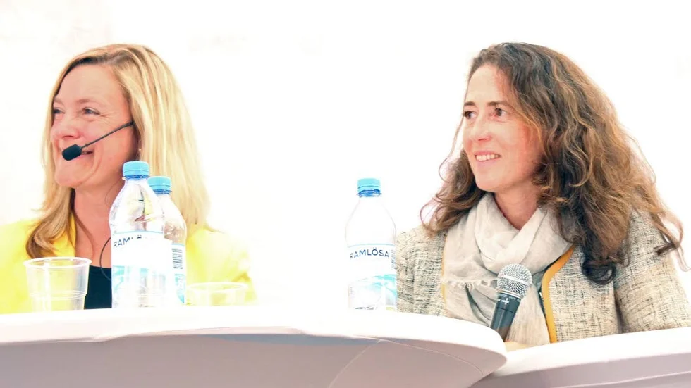 Lena Miranda, vd för Mjärdevi science park och Marie Wall, startup-ansvarig på Näringslivsdepartementet.