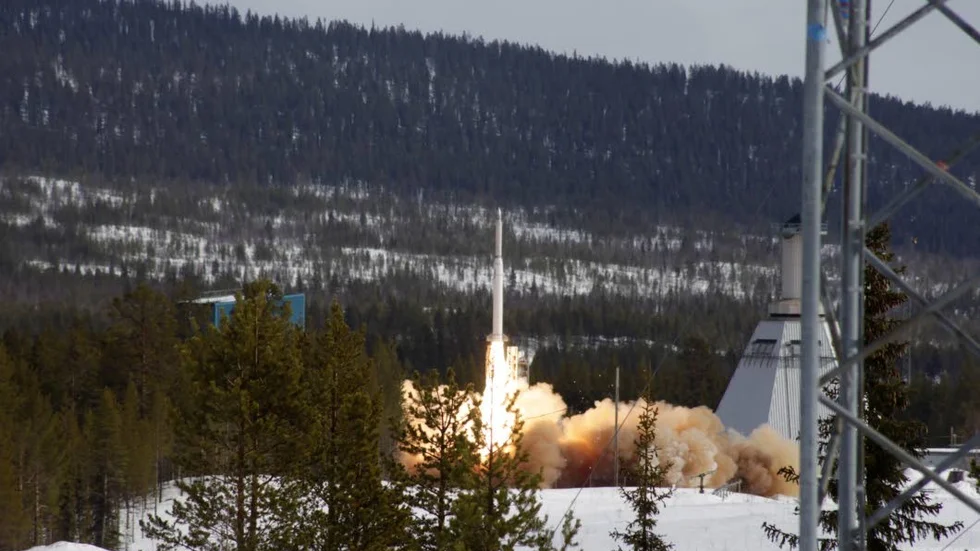 I mars 2018 misslyckades en raketuppskjutning på Esrange. OBS! Bilden är en arkivbild och föreställer den mycket större raketen Maxus 9.