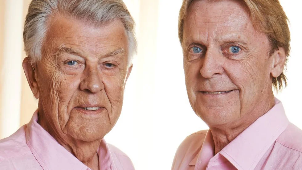 Sven-Bertil Taube och Göran Fristorp, som i kväll uppträder i Missionskyrkan med programmet "Visornas mästare".