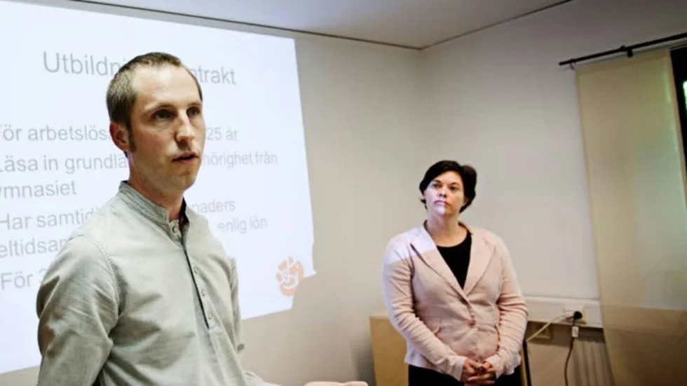 Erik Pelling och Marlene Burwick när de presenterade sin skuggbudget 2012.