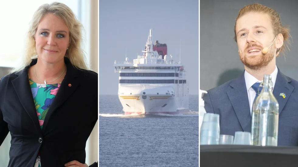 Gotlands riksdagsledamöter Jesper skalberg Karlsson och Hanna Westerén.